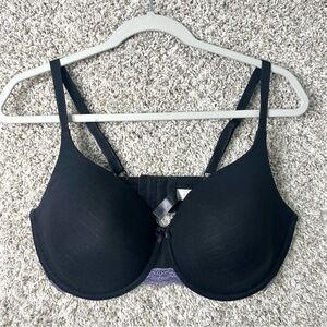 Adore Me Bra Women’s 40DD Black and Purple Lace Trim